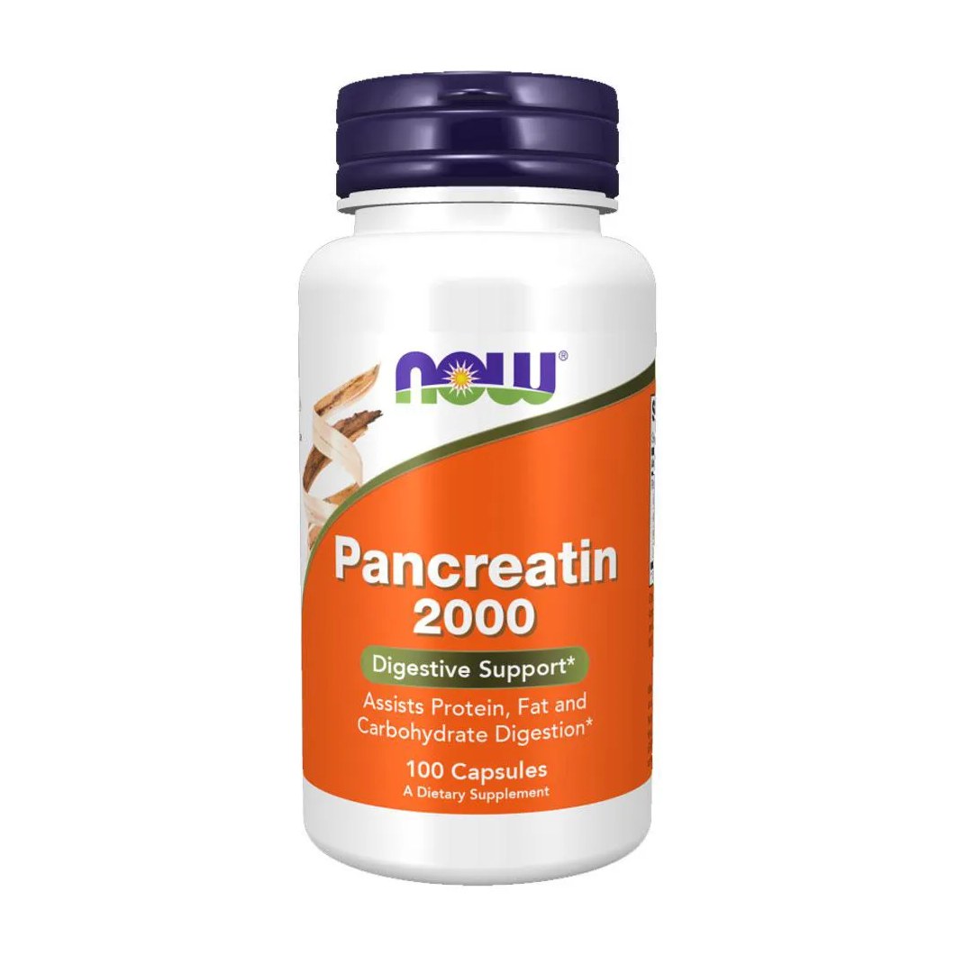 Pancreatina 2000 Now Foods 100 Veg Cáps Importado
