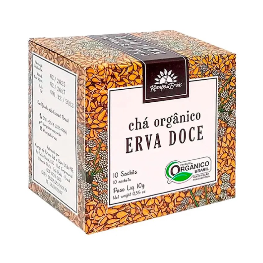Chá de Erva Doce Orgânico Kampo de Ervas 10 Sachês