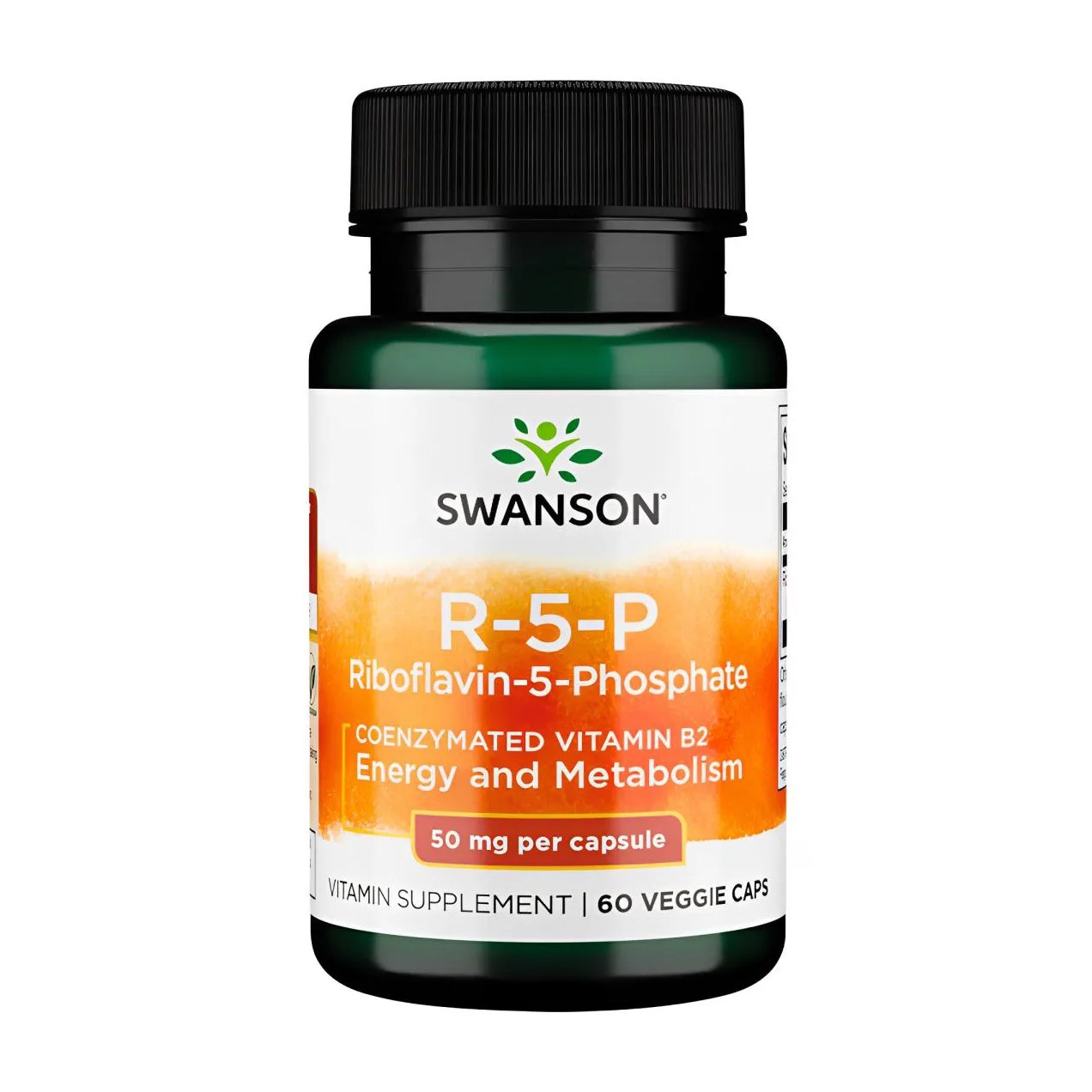 R-5-P Riboflavina-5Fosfato 50mg Swanson 60Caps Importado