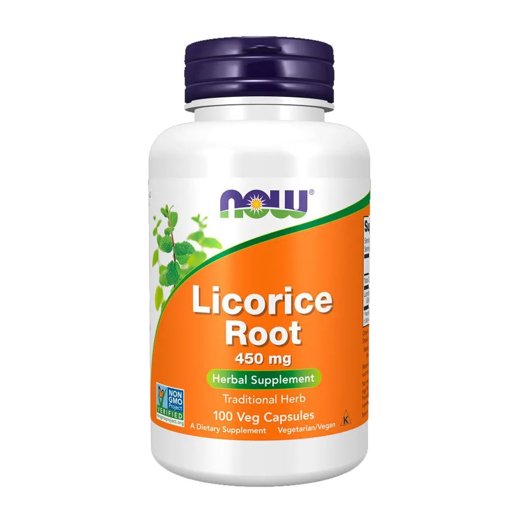 Raiz de Alcaçuz 450mg Now Foods 100 Caps Importado