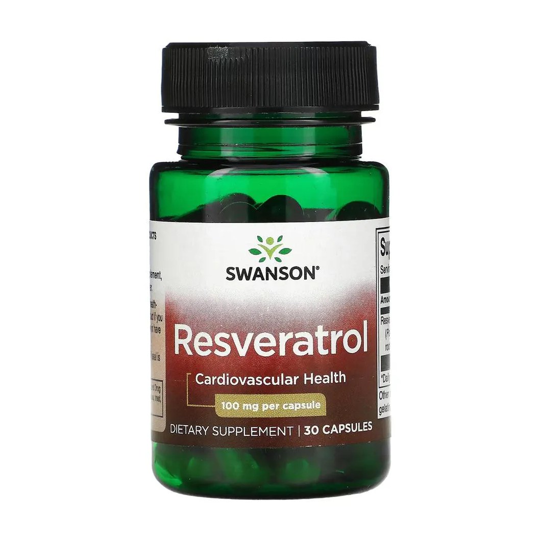 Resveratrol 100mg Swanson 30 Cápsulas Importado