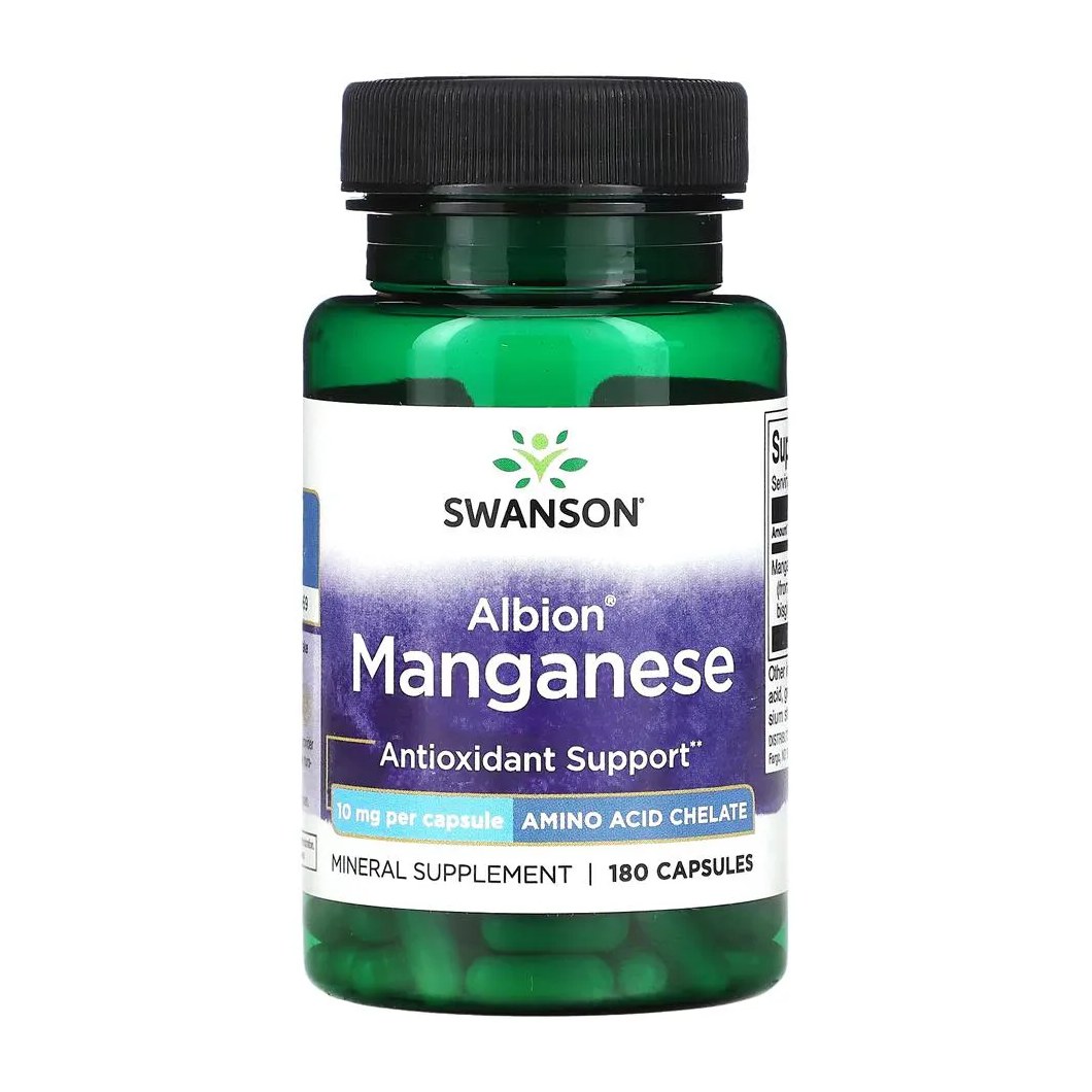 Quelatado Manganês 10mg Swanson 180 Cápsulas Importado