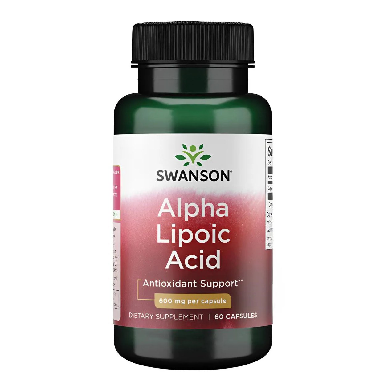 Ácido Alfa Lipóico (ALA) 600mg Swanson 60 Caps Importado