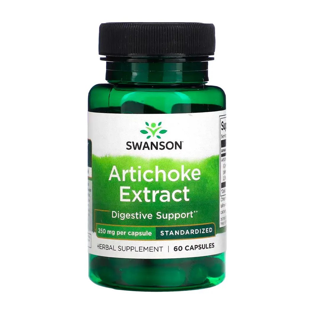 Alcachofra Extrato 250mg Swanson 60 Cápsulas Importado