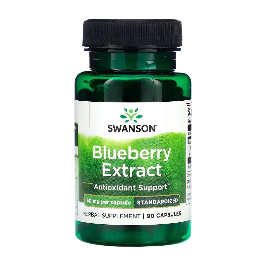 Extrato Mirtilo Blueberry 60mg Swanson 90Caps Importado
