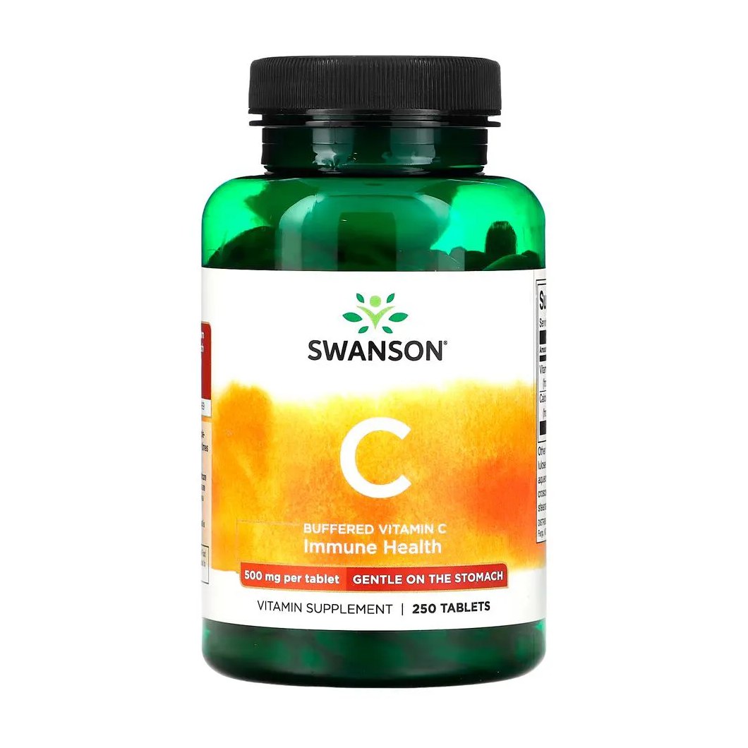Vitamina C tamponada 500 mg Swanson 250 Tabs Importado