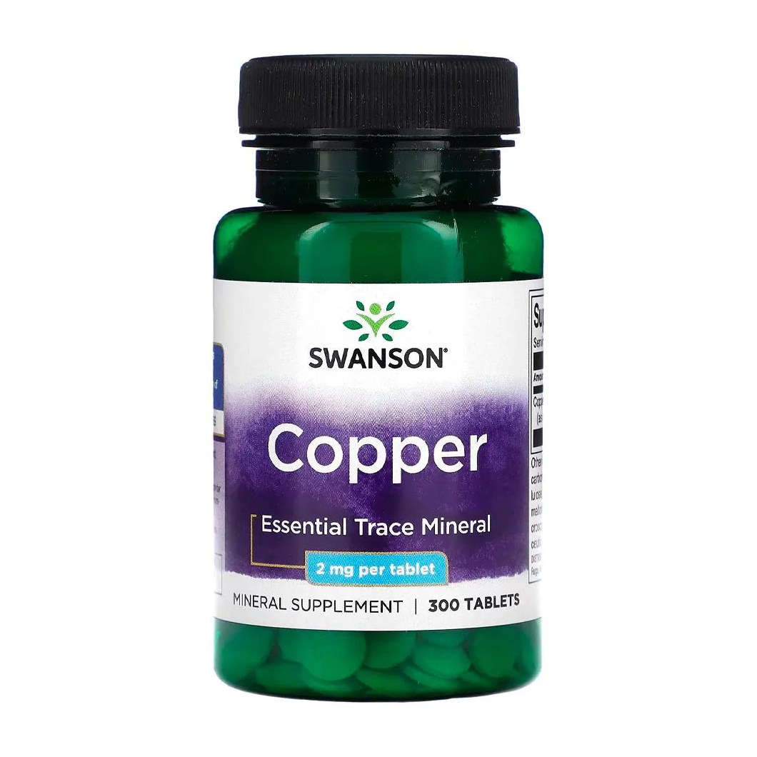 Cobre Copper 2mg Swanson 300 Tabs Importado