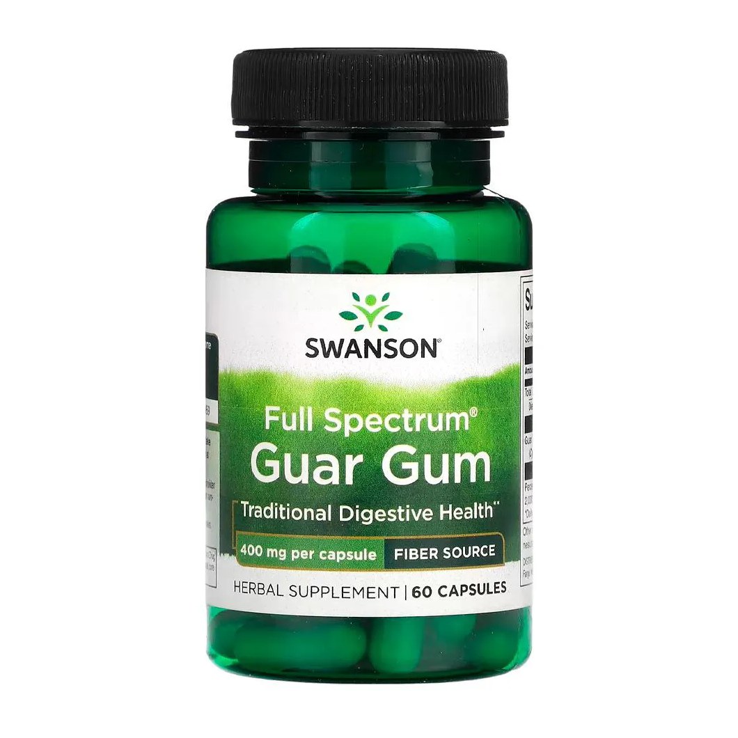 Goma de Guar 400mg Swanson 60 Cápsulas Importado