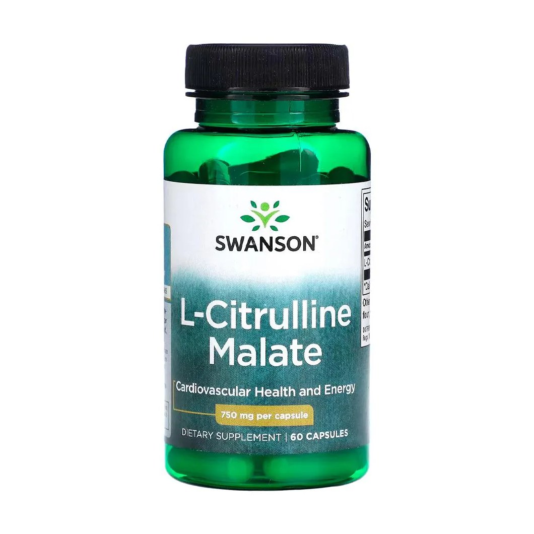 Malato de L-Citrulina 750mg Swanson 60 Caps Importado