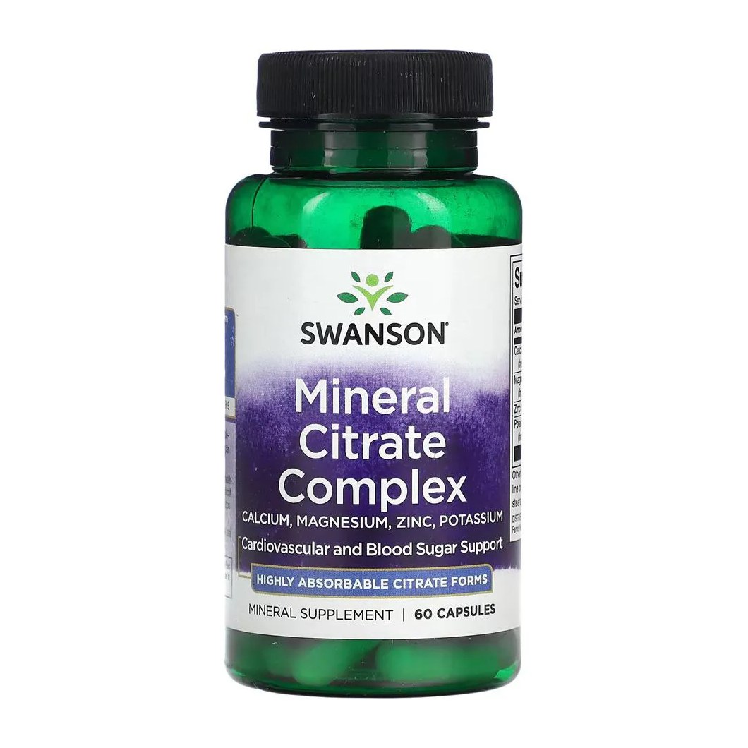 Complexo Citrato Mineral Swanson 60 Cápsulas Importado