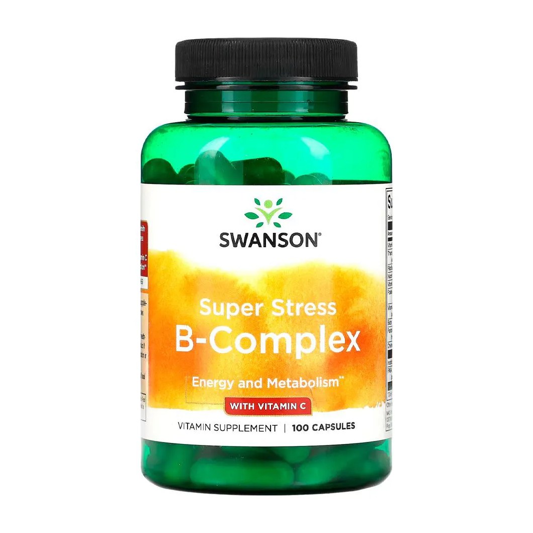 Complexo B com Vitamina C Swanson 100 Caps Importado