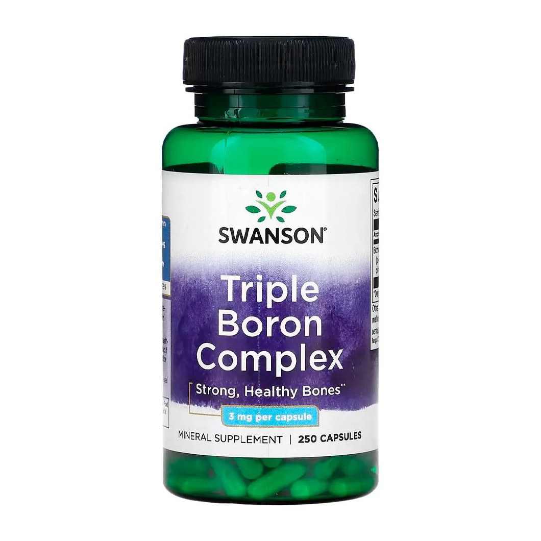 Complexo Triplo de Boro 3mg Swanson 250 Caps Importado