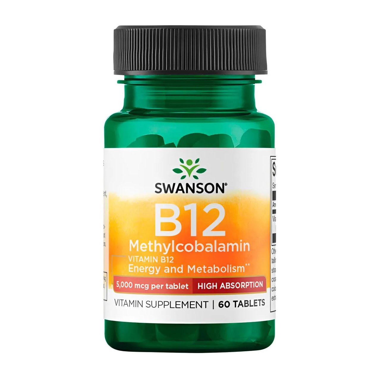 Vitamina B12 Swanson Metilcobalamina 60 Tabs Importado