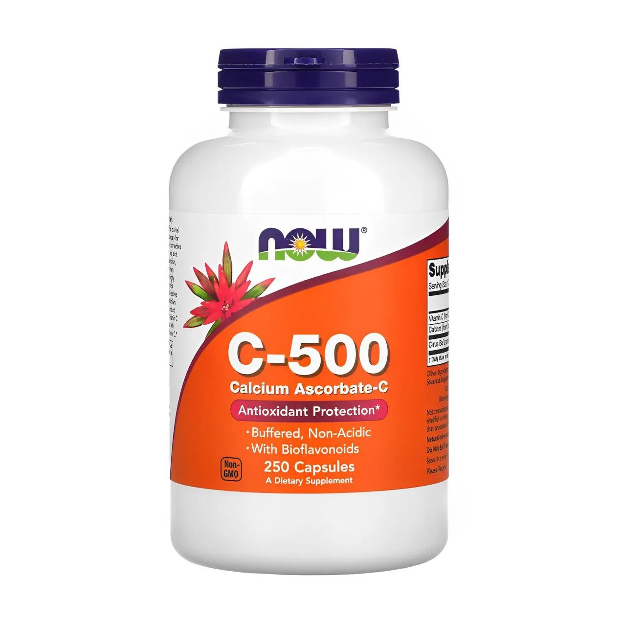 Vitamina C-500 Now Foods Ascorbato Cálcio 250 Cpas Importado