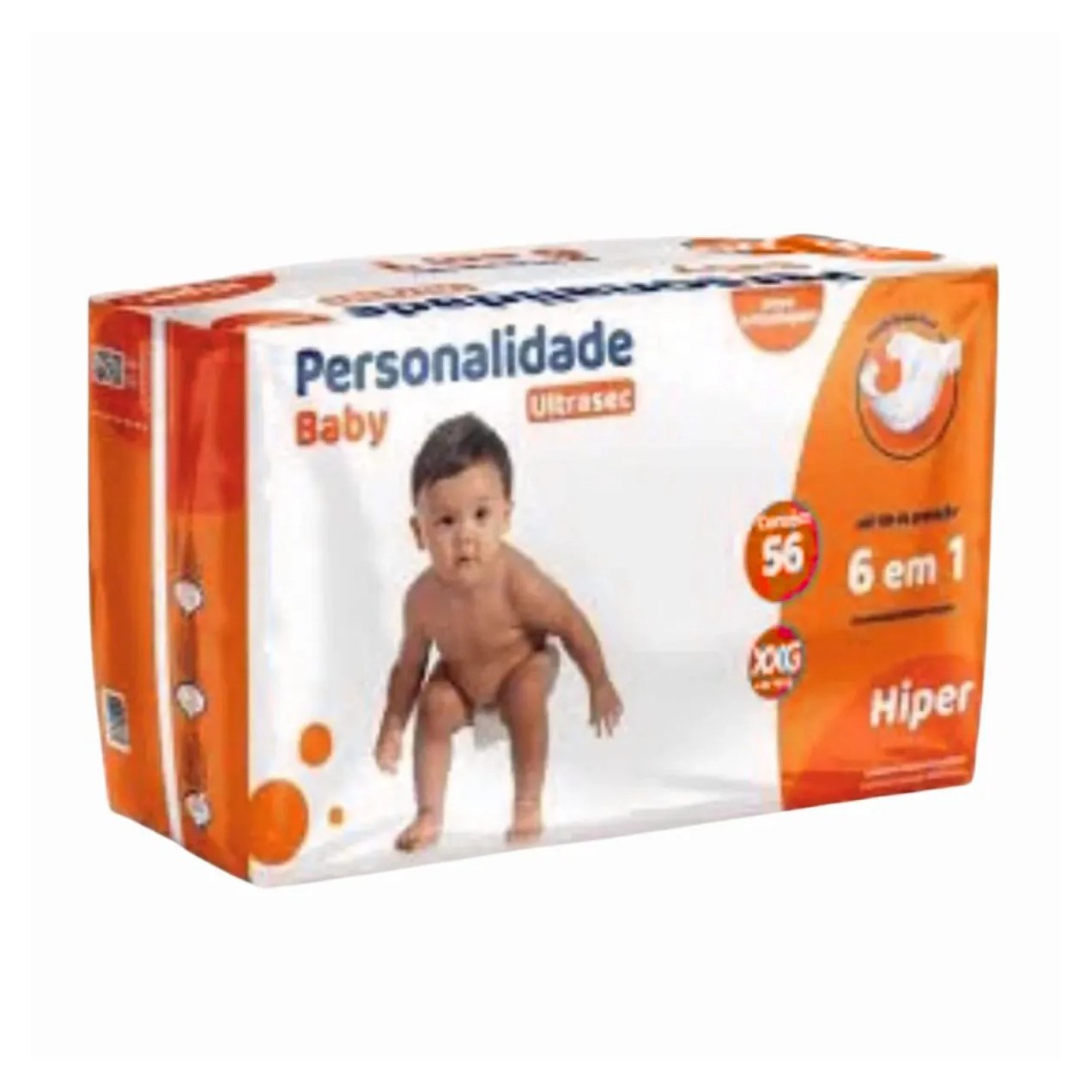 Fralda Personalidades Hiper Xxg Com 56 Unidades Laranja