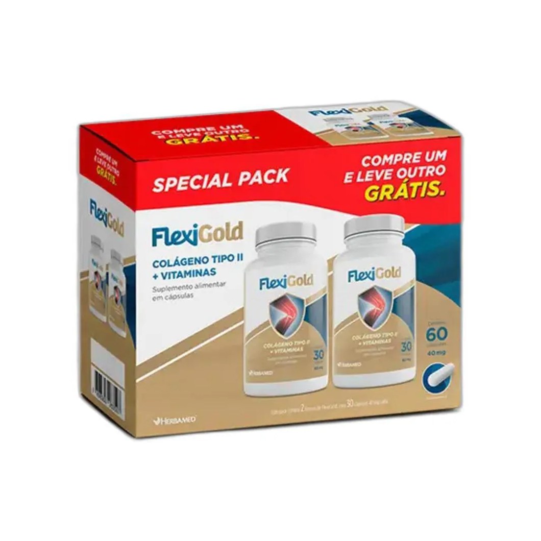 Vitamina Pack com 2 Flexigold 60 Cps - Herbamed