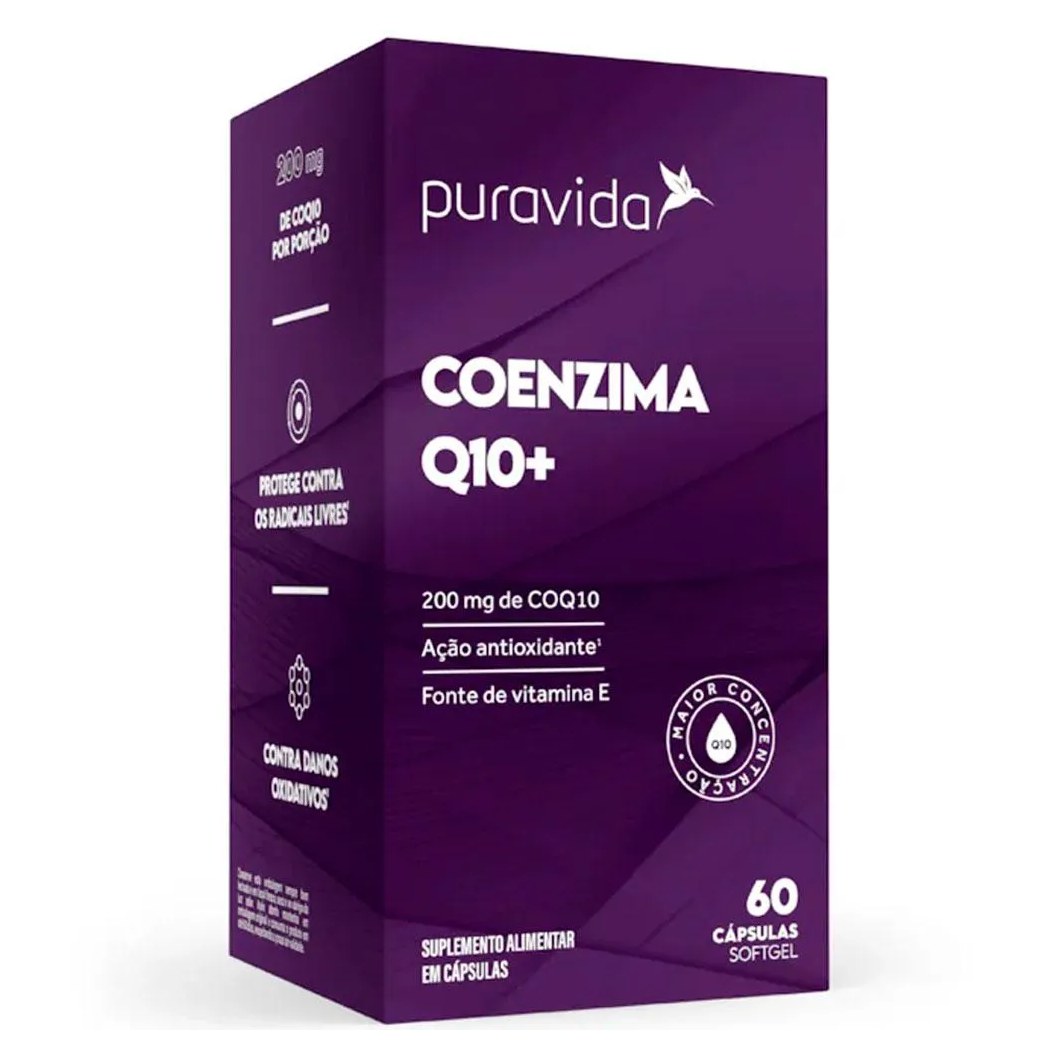 Coenzima Q10 200mg + Vitamina E (60 Capsulas) - Pura Vida