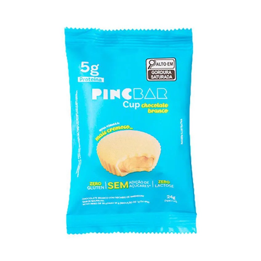 Snack Proteico Cup Chocolate Branco Pincbar 24G