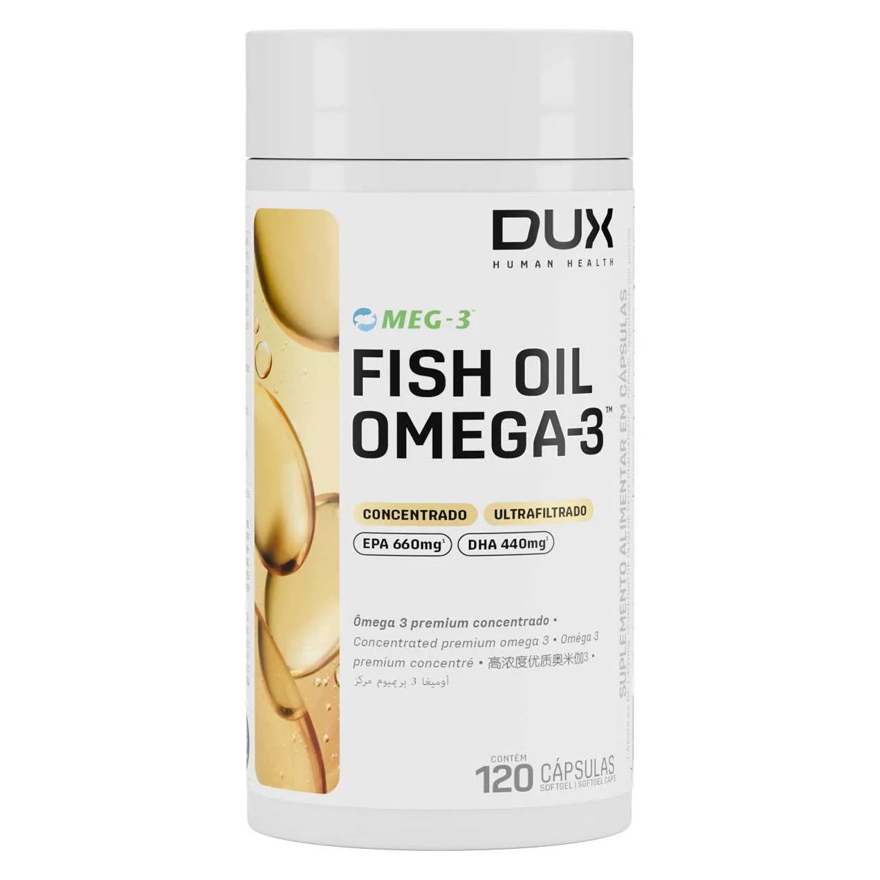 Omega 3 Dux Fish Oil 2000mg Oleo de Peixe com 120 cápsulas