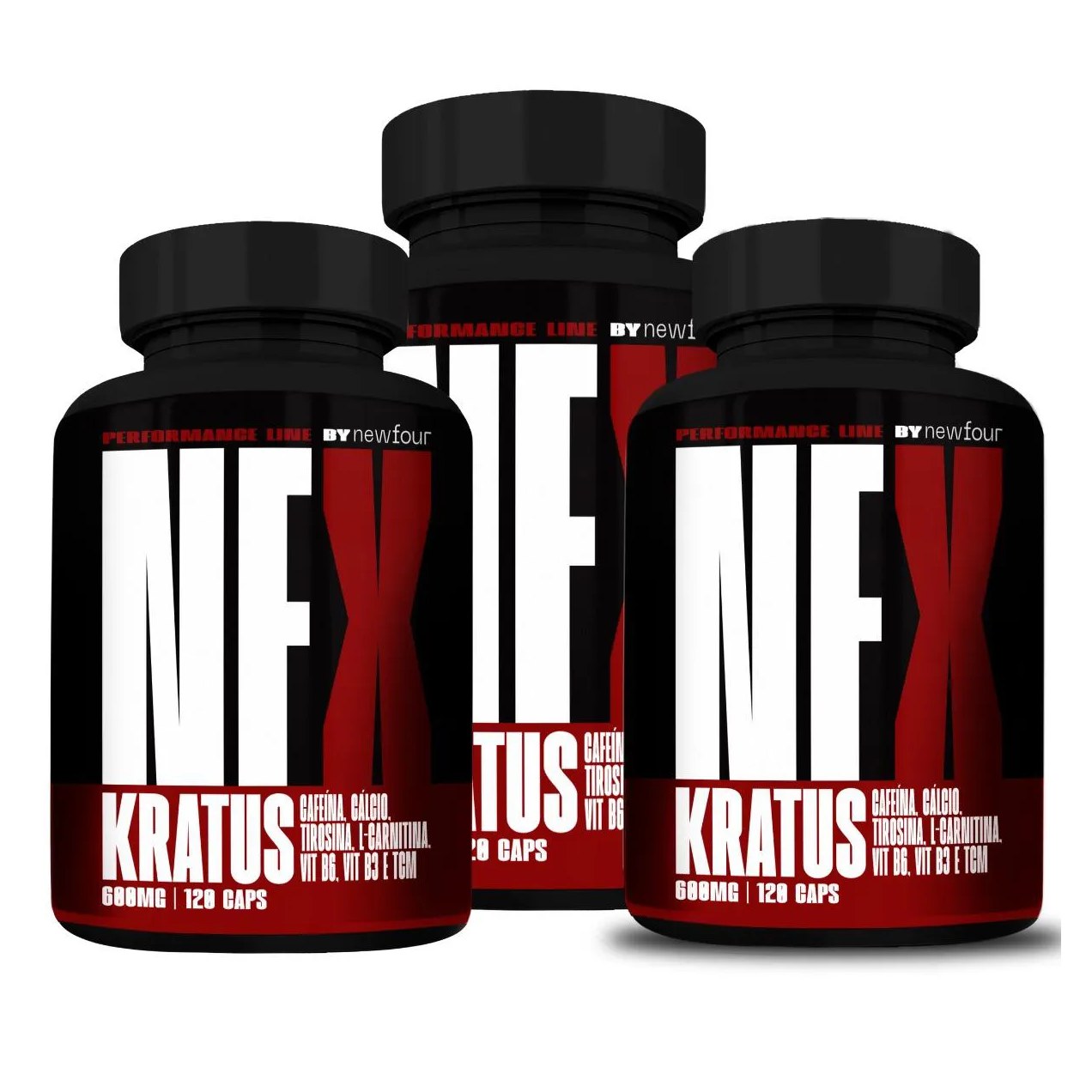 Kratus Kit com 3 Potes com Total de 360 Capsulas