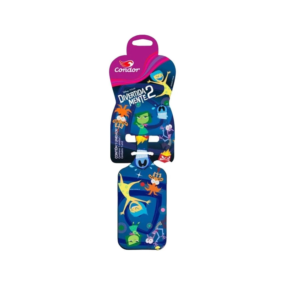 Escova para Cabelo Raquete Condor Divertidamente 2 (cores Diversas)