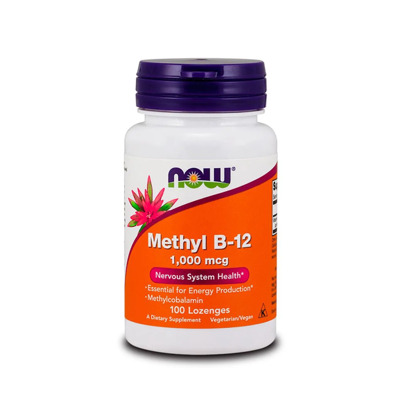 Methyl B12 1000MCG 100 Pastilhas Now Foods