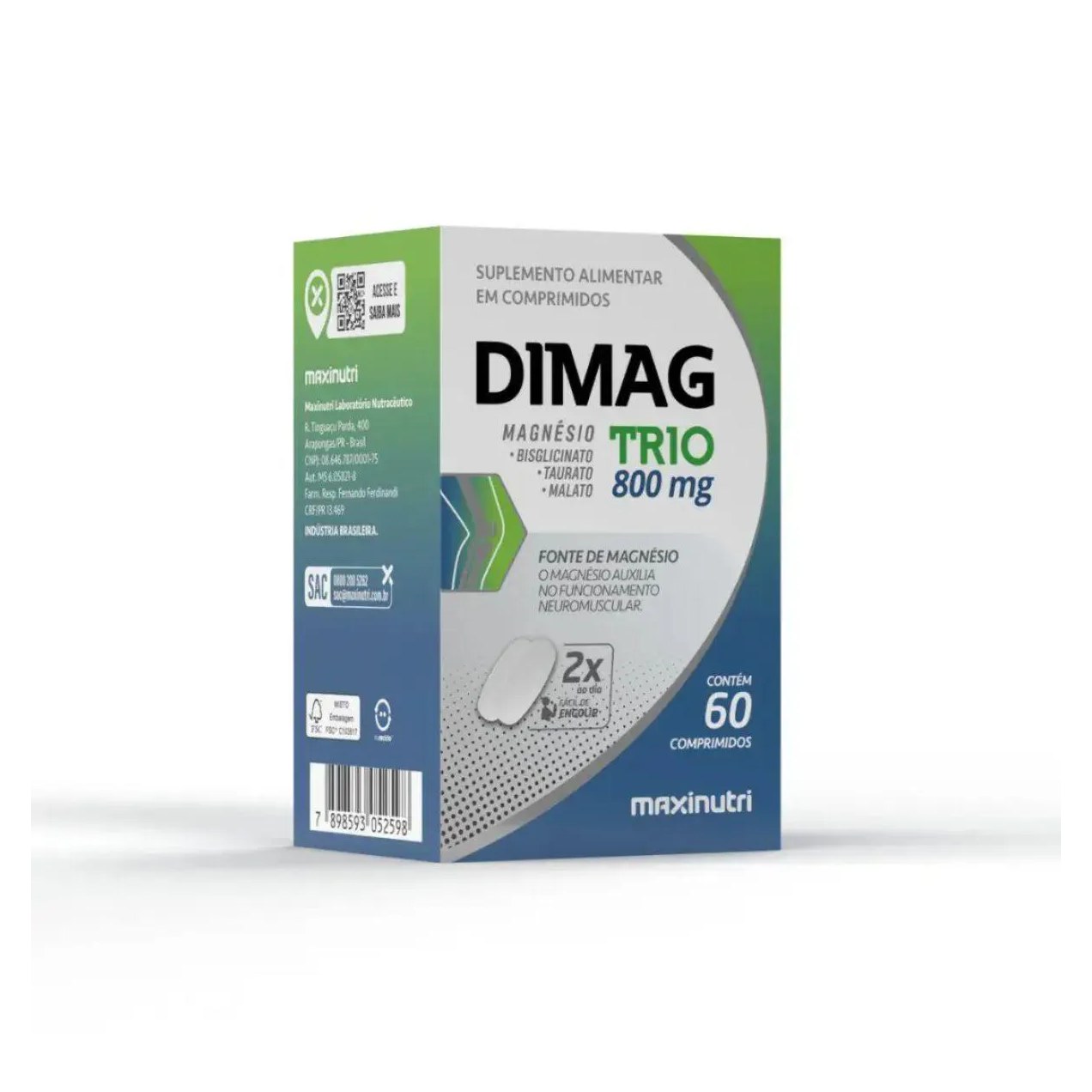 Suplemento Alimentar Dimag Trio 800Mg 60 Cpr Maxinutri