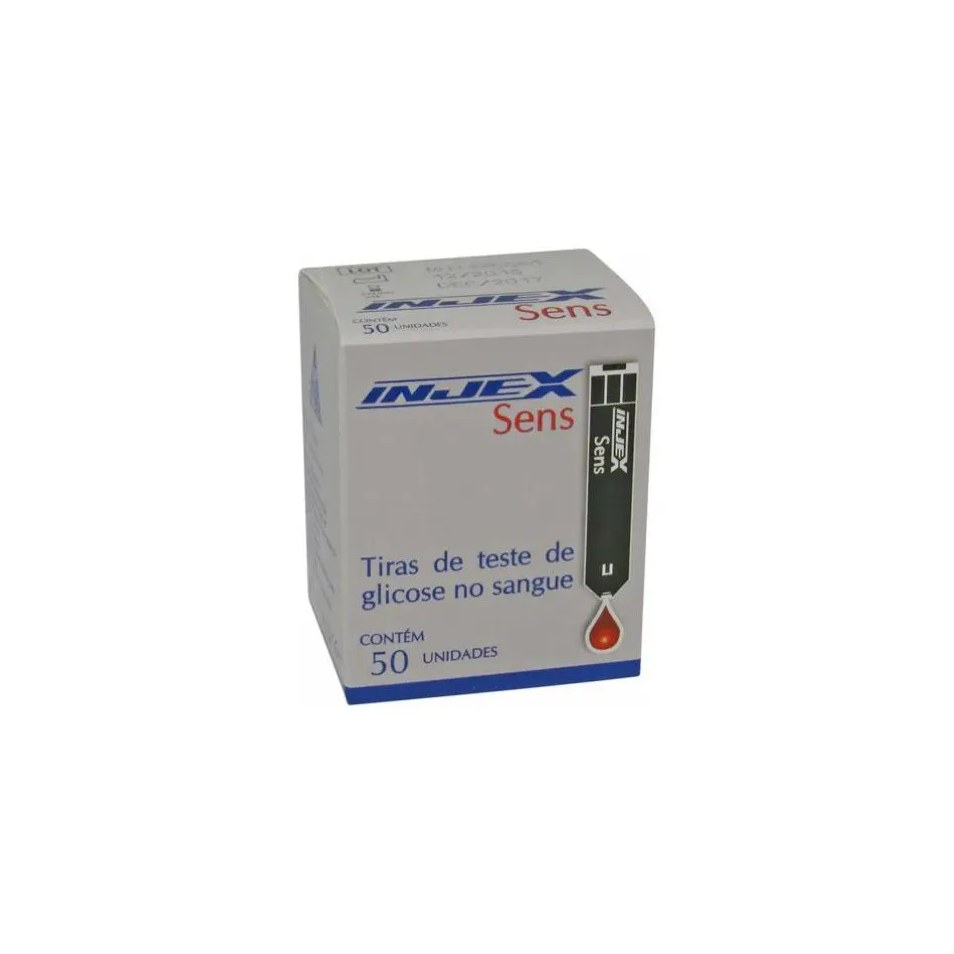 Tira Para Controle De Glicemia Glicose Cx 50un Injex Sens Ii
