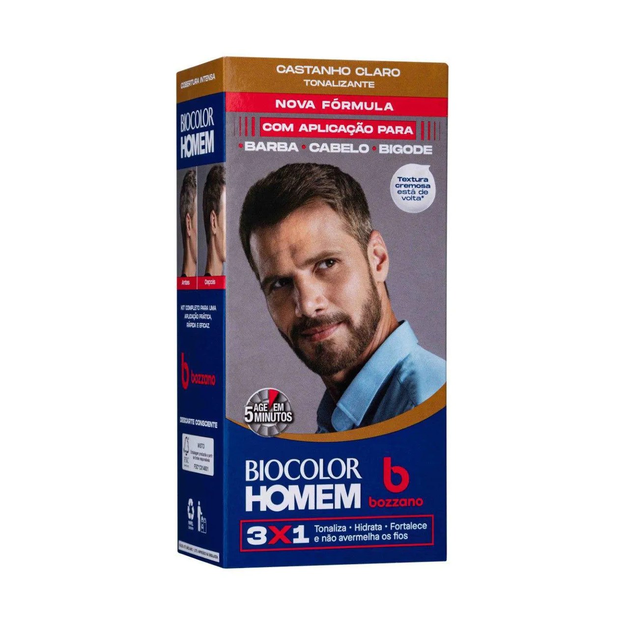 Coloraçao Beauty Color Men Preto - Kit C / 3un