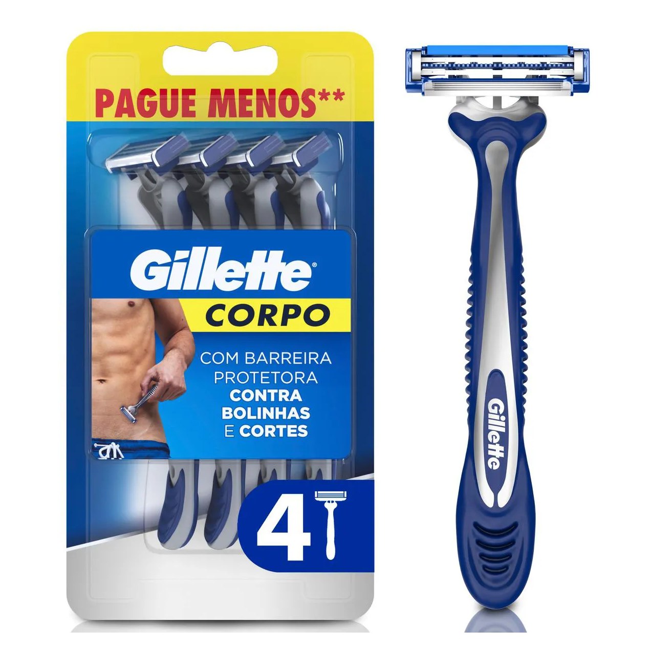 Aparelho para Depilação Gillette Corpo Descartável Leve 4 Pague 3
