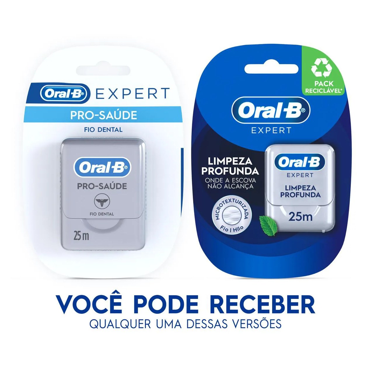 Fio Dental Oral-B Expert Limpeza Profunda Sabor Menta 25m