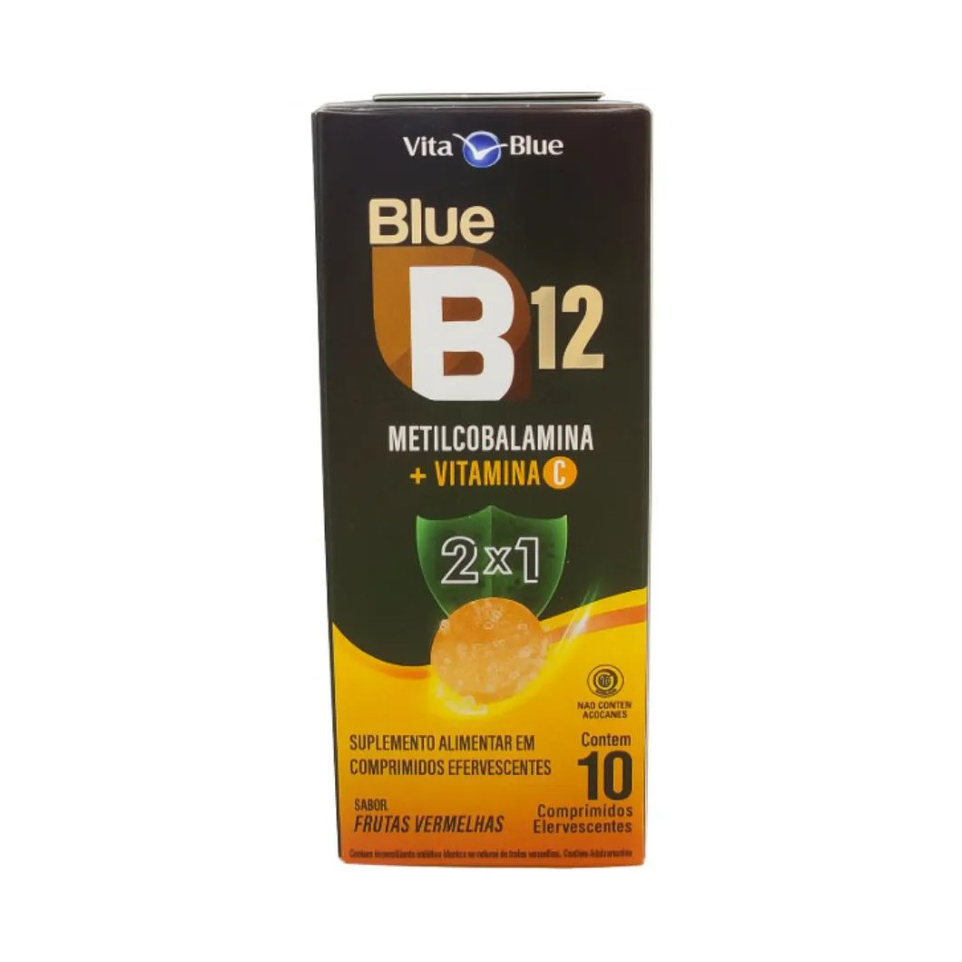 Blue B12 Metilcobalamina + Vitamina C/10 comprimidos - Vita Blue