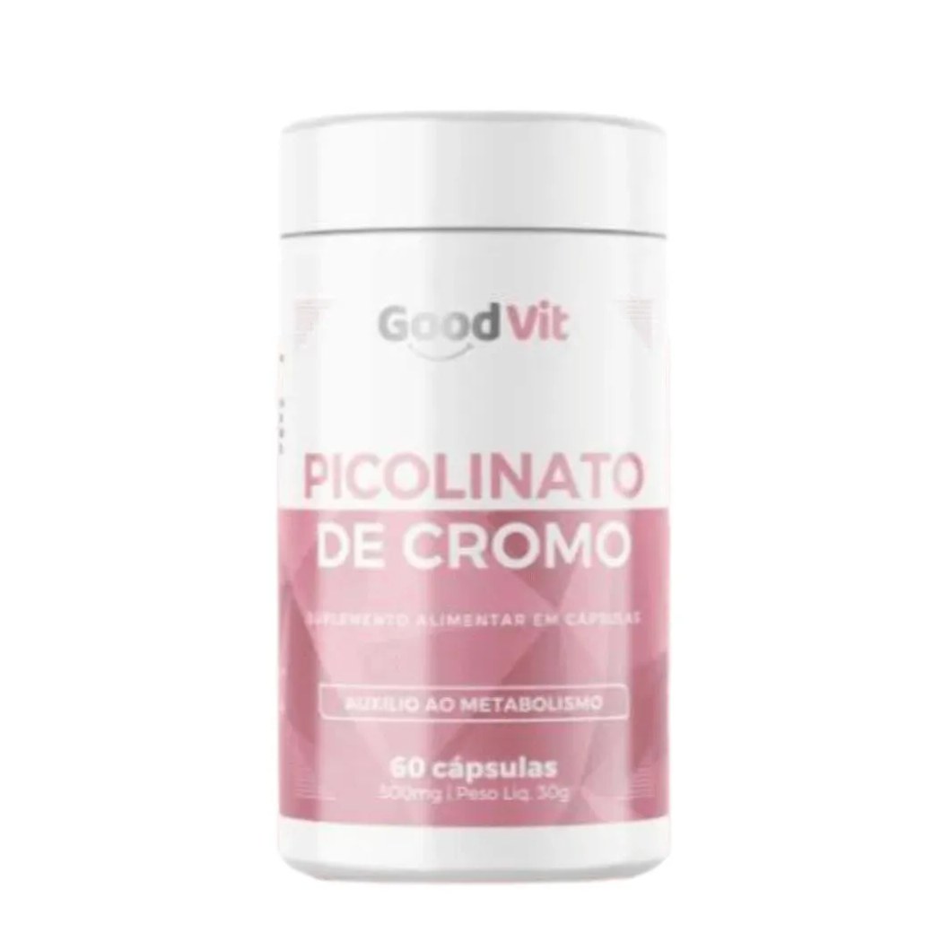 Picolinato de Cromo 500Mg C/60 cápsulas - Controle da Glicose - Good Vit