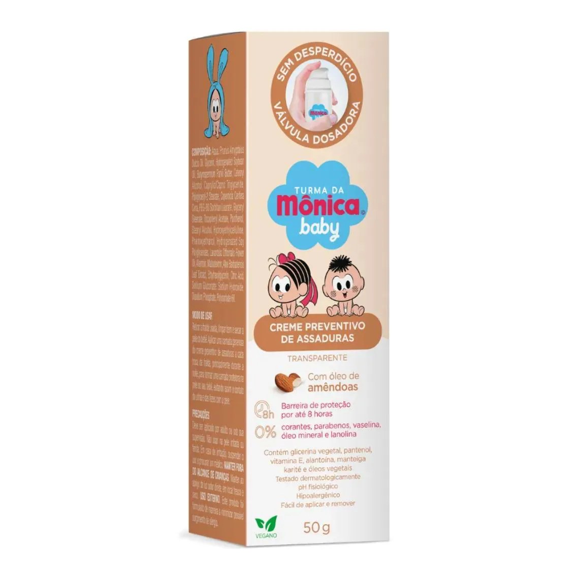 Creme para Assadura Turma da Mônica Baby Preventivo Amêndoas 50g