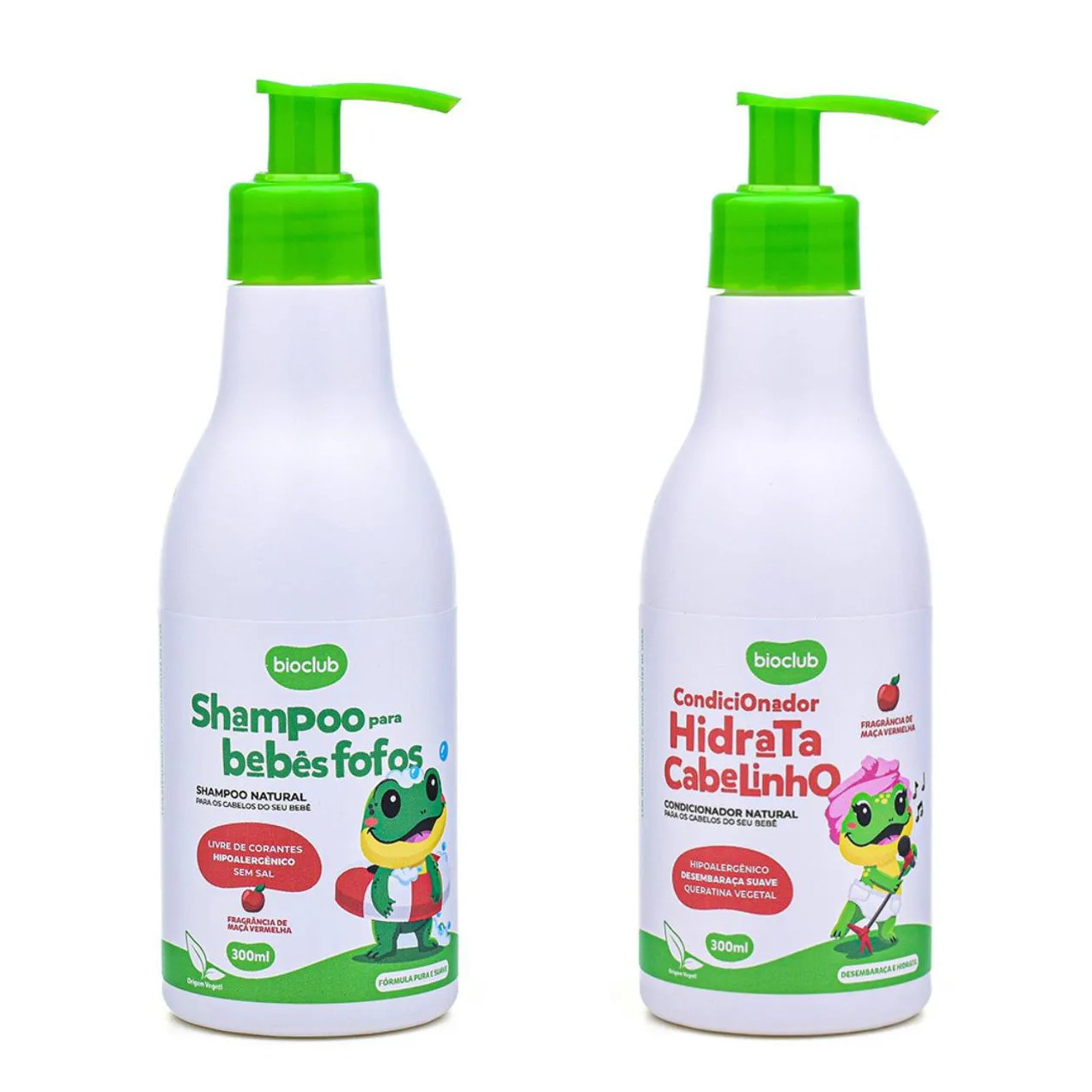 Kit Shampoo Para BebÊs Fofos + Condicionador Hidrata Cabelinho Bioclub