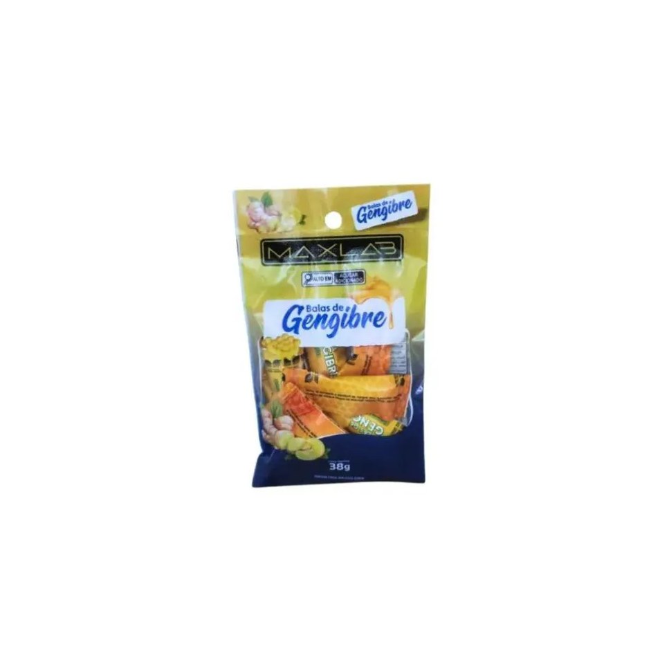 Bala De Gengibre Maxlab Zero Lactose E Glúten