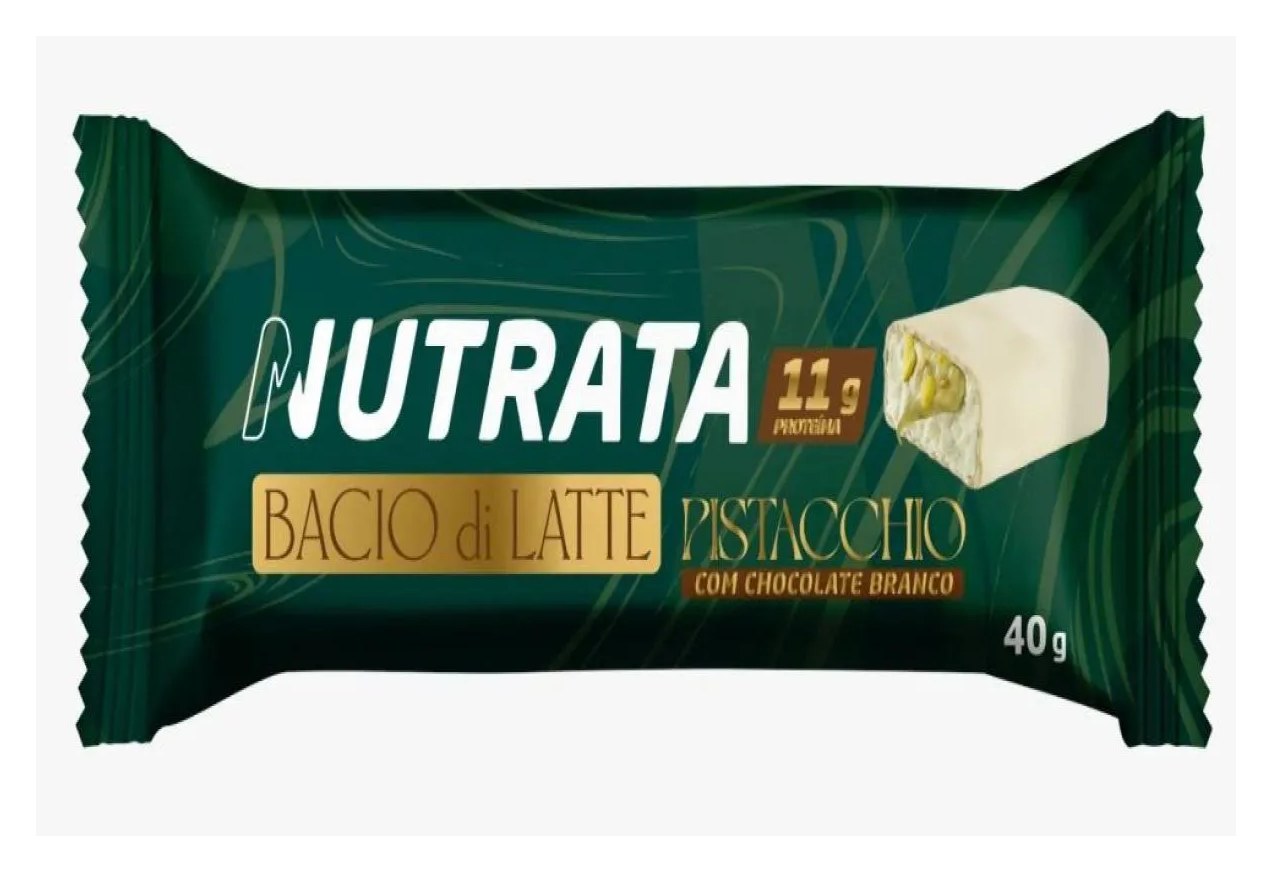 Barra Proteica Nutrata Bacio Di Latte (40g) - Sabor: Pistacchio com Chocolate Branco