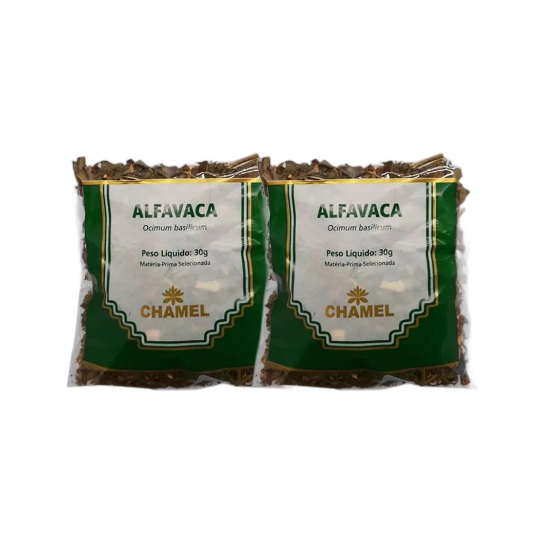 Kit 2X Chá Pacote Alfavaca Mista 30G - Chamel