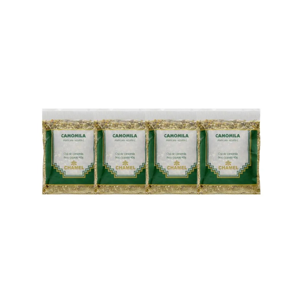 Kit 4X Chá Pacote Camomila Flores 40G - Chamel