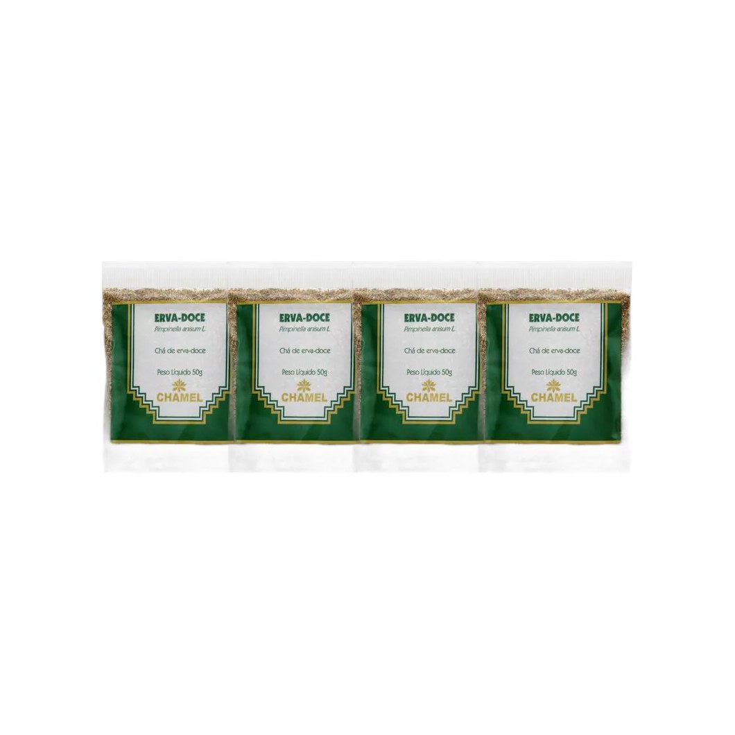 Kit 4X Chá Pacote Erva Doce 50G - Chamel