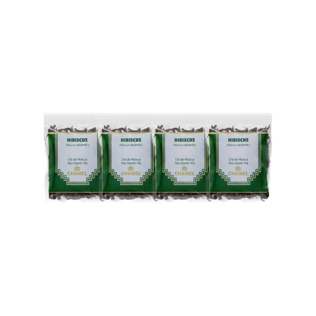 Kit 4X Chá Pacote Hibiscus 30G - Chamel