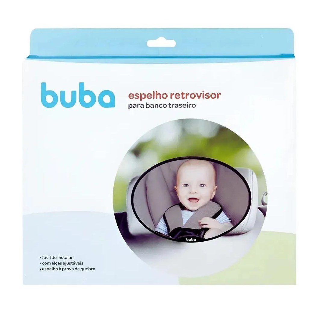 Espelho Retrovisor Para Banco Traseiro Oval Buba
