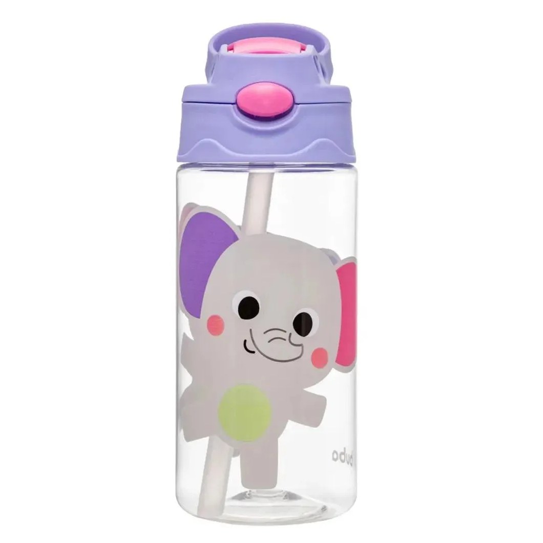 Garrafinha Tritan Canudo Zoo Elefante 450Ml Buba