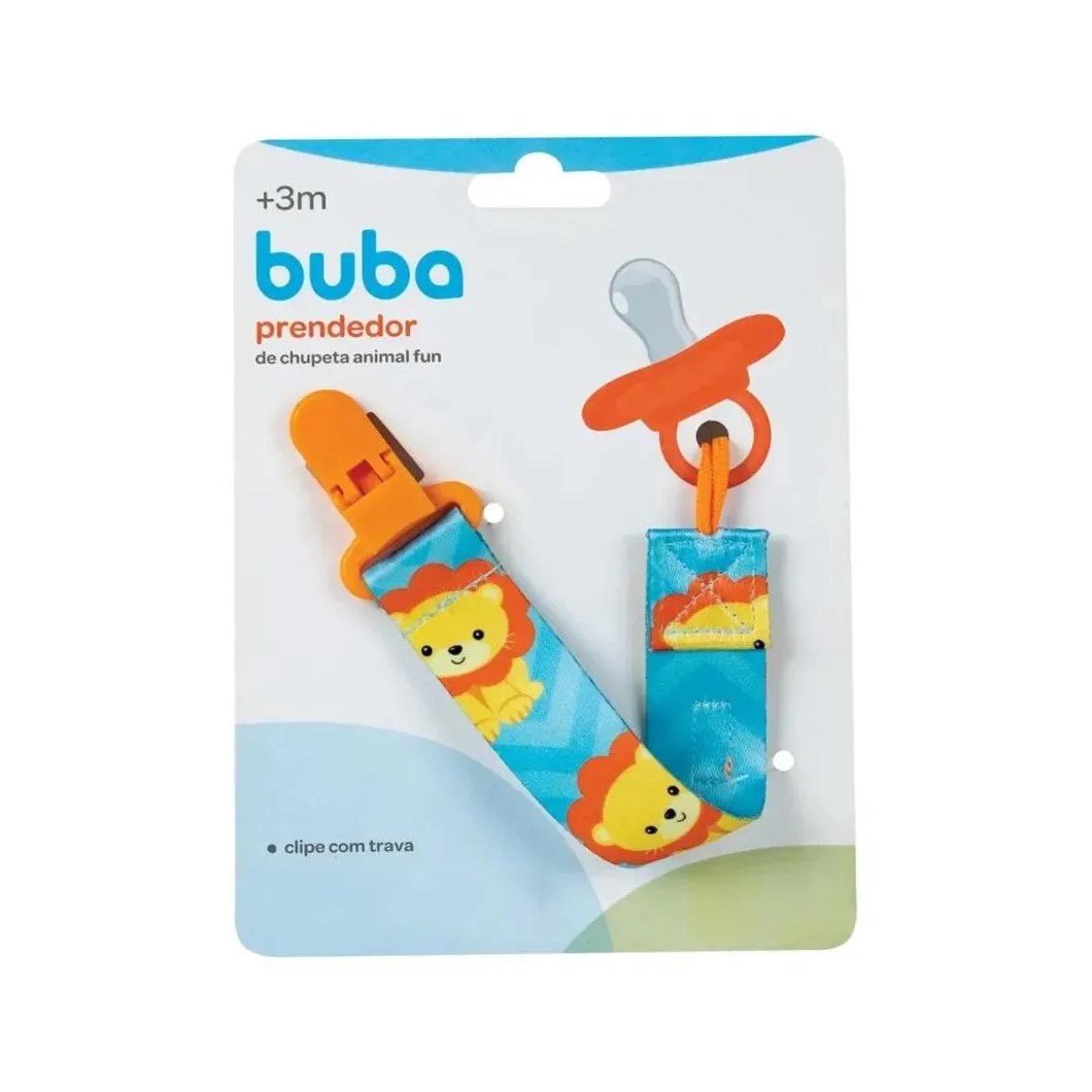 Prendedor De Chupeta Animal Fun Leão Buba