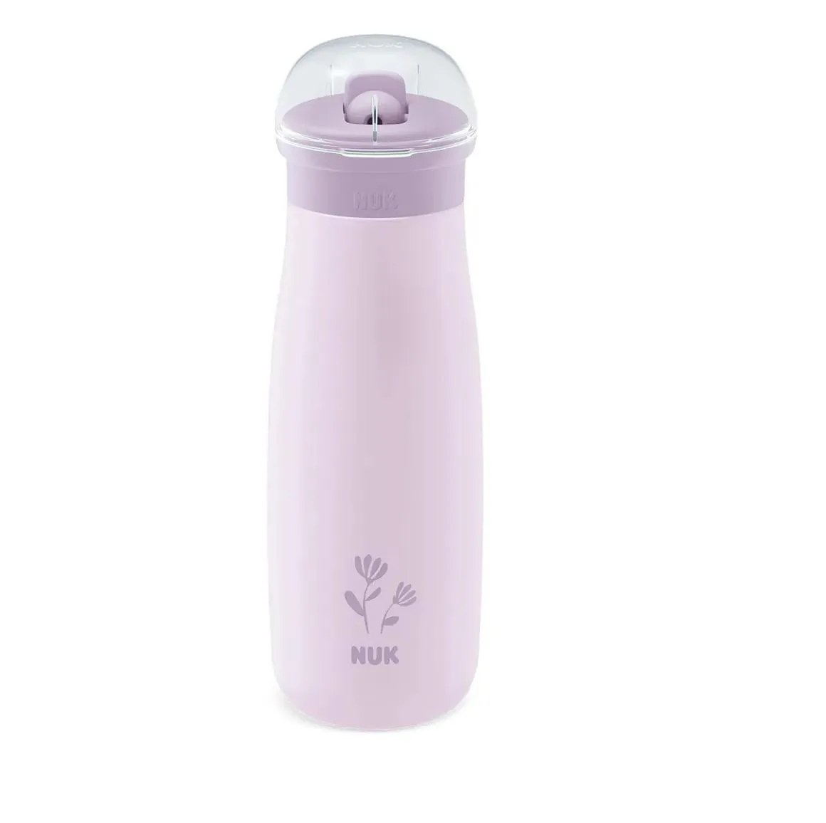 Copo Mini-Me Flip Inox 500Ml +12M Lilás Flores Nuk