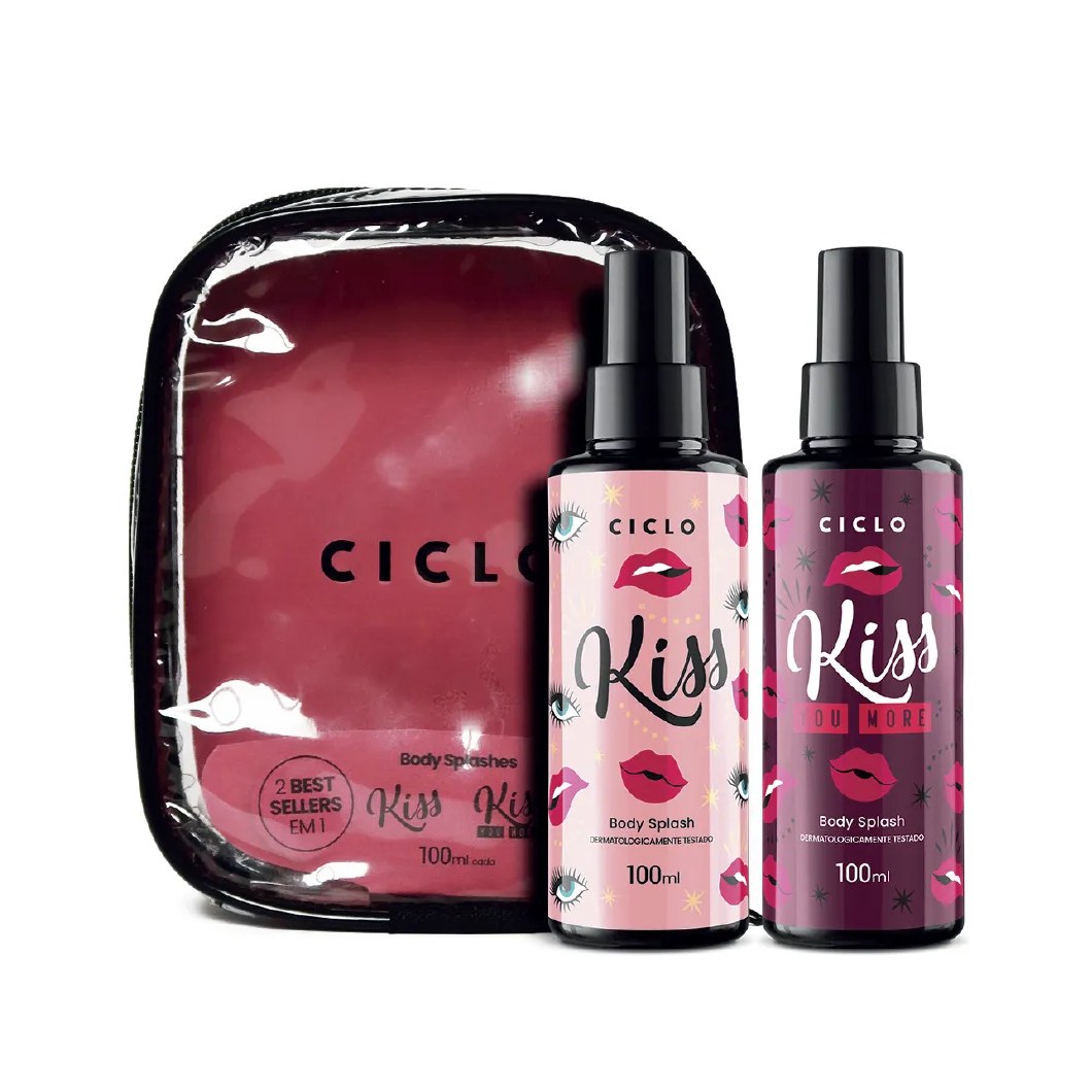 Kit Body Splash Kiss 100ml + Kiss You More 100ml