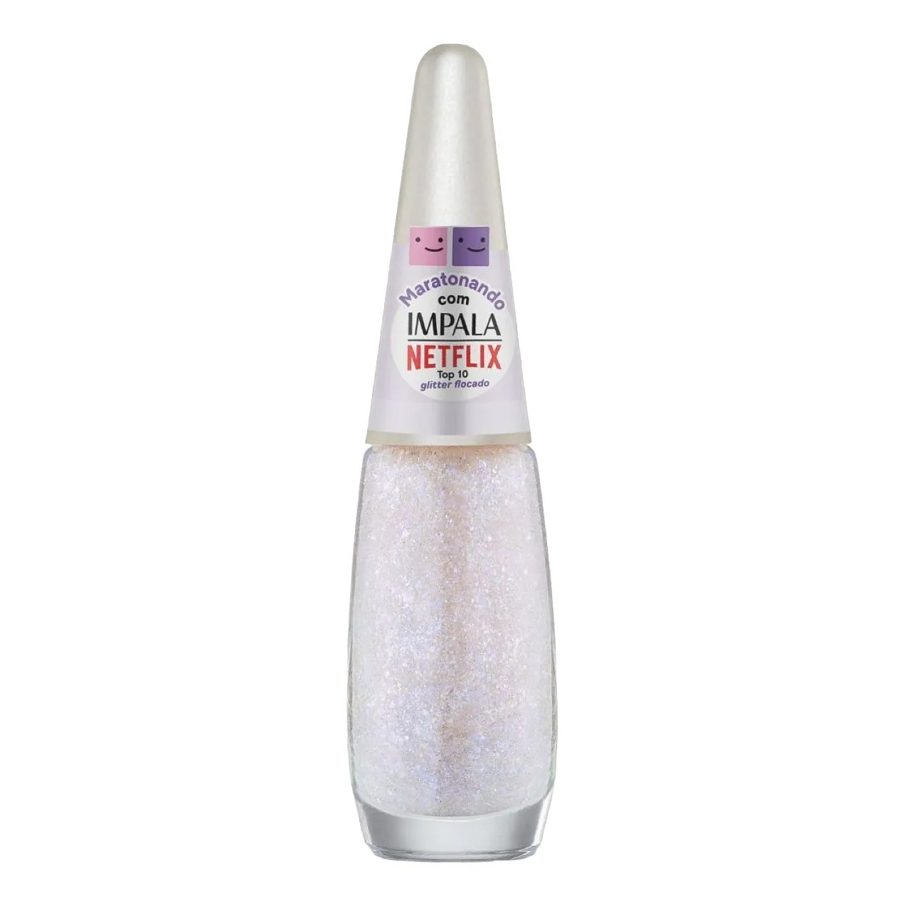 Esmalte Glitter Flocado Impala Netflix Maratonando 7,5ml – Top 10