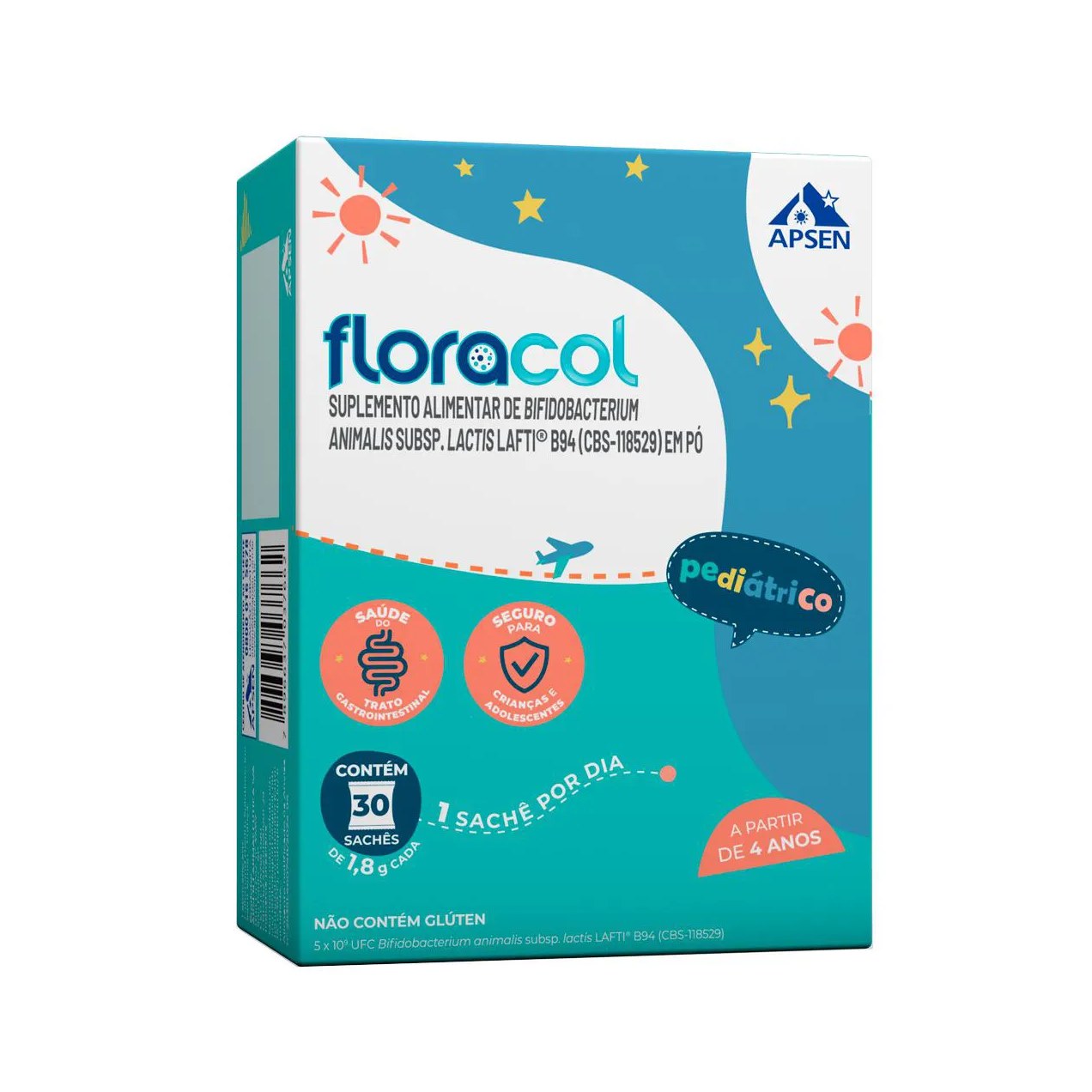 Simbiótico Floracol Pediátrico 30 Sachês 1,8g