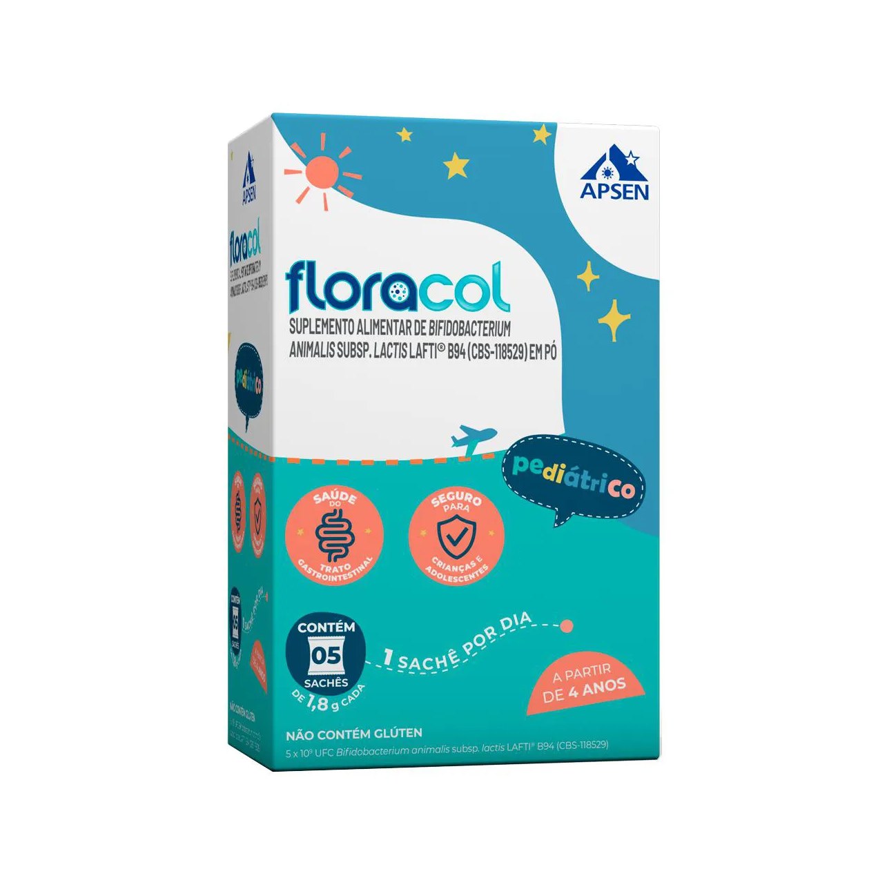 Simbiótico Floracol Pediátrico 5 Sachês 1,8g