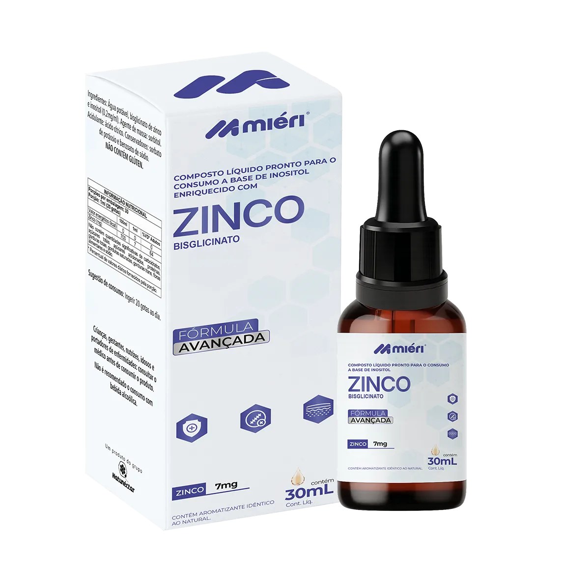 Zinco Bisglicinato Composto Líquido Miéri - 30ml